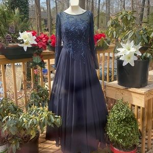 Navy Blue Ball Gown